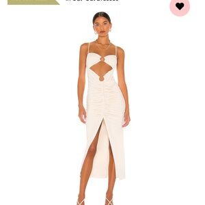 Elegant Cream Midi Dress